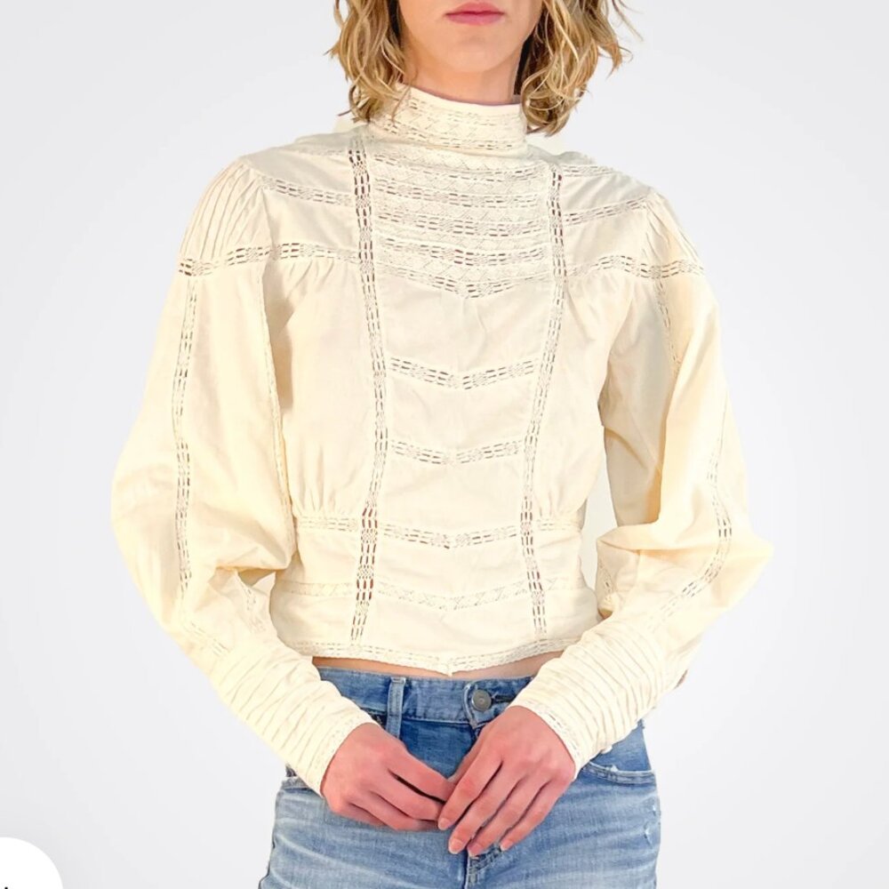 NWT Mes Demoiselles Bonnie Blouse, Off-White, Sz L/40